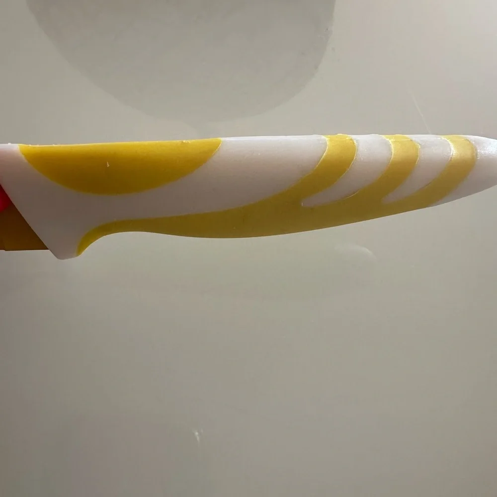 Yellow Serrated Kitchen Knife new
